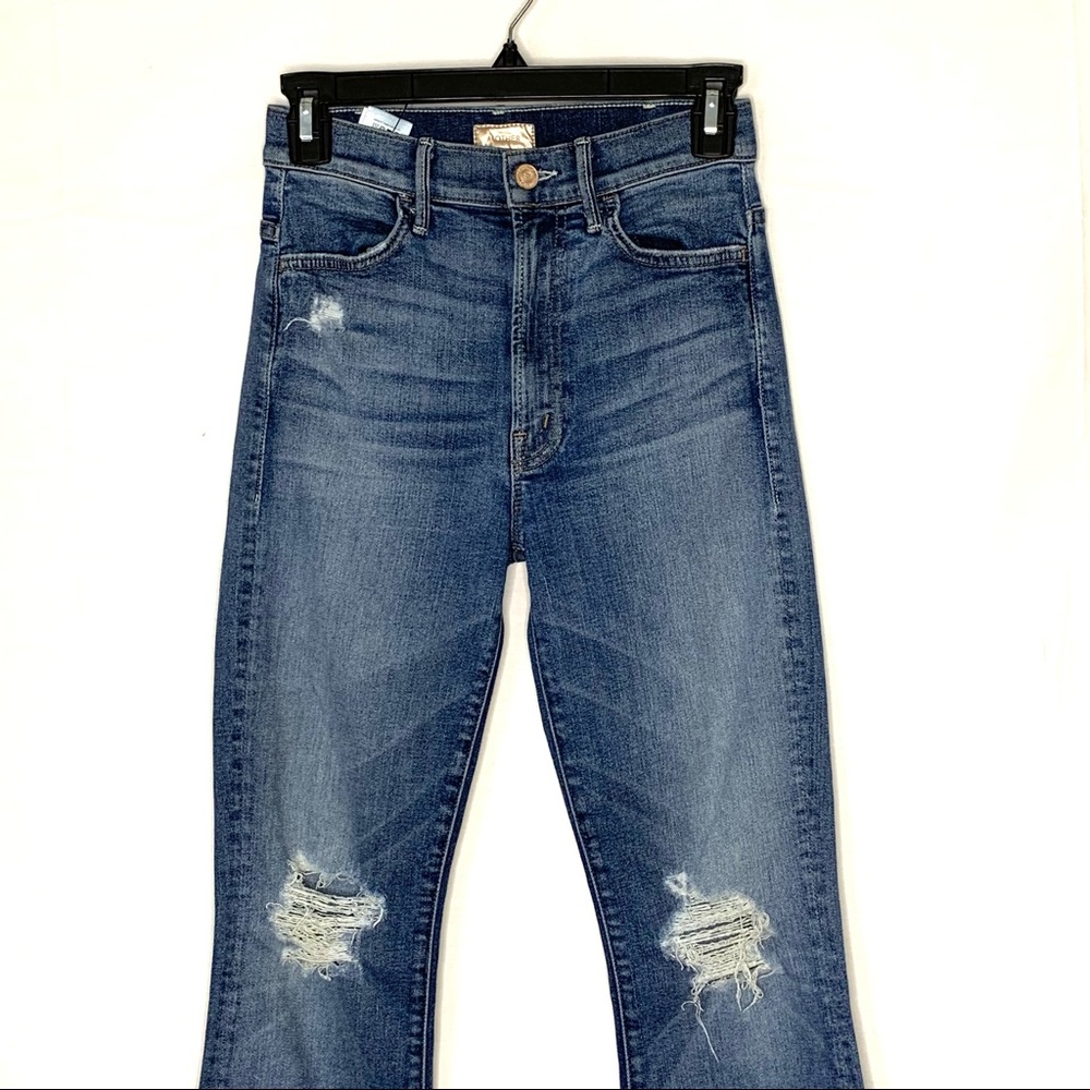 MOTHER Hustler Ankle Fray Distressed Jeans - Picture 8 of 14